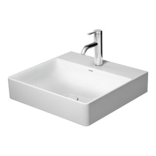 Duravit Möbelwaschtisch geschliffen DuraSquare 50x47cm, o. ÜL, m HLB, o. Hahnloch, weiß