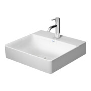 Duravit Möbelwaschtisch geschliffen DuraSquare 50x47cm, o. ÜL, m HLB, o. Hahnloch, weiß