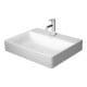 Duravit Möbelwaschtisch geschliffen DuraSquare 60x47cm, o. ÜL, m HLB, o. Hahnloch, weiß-5