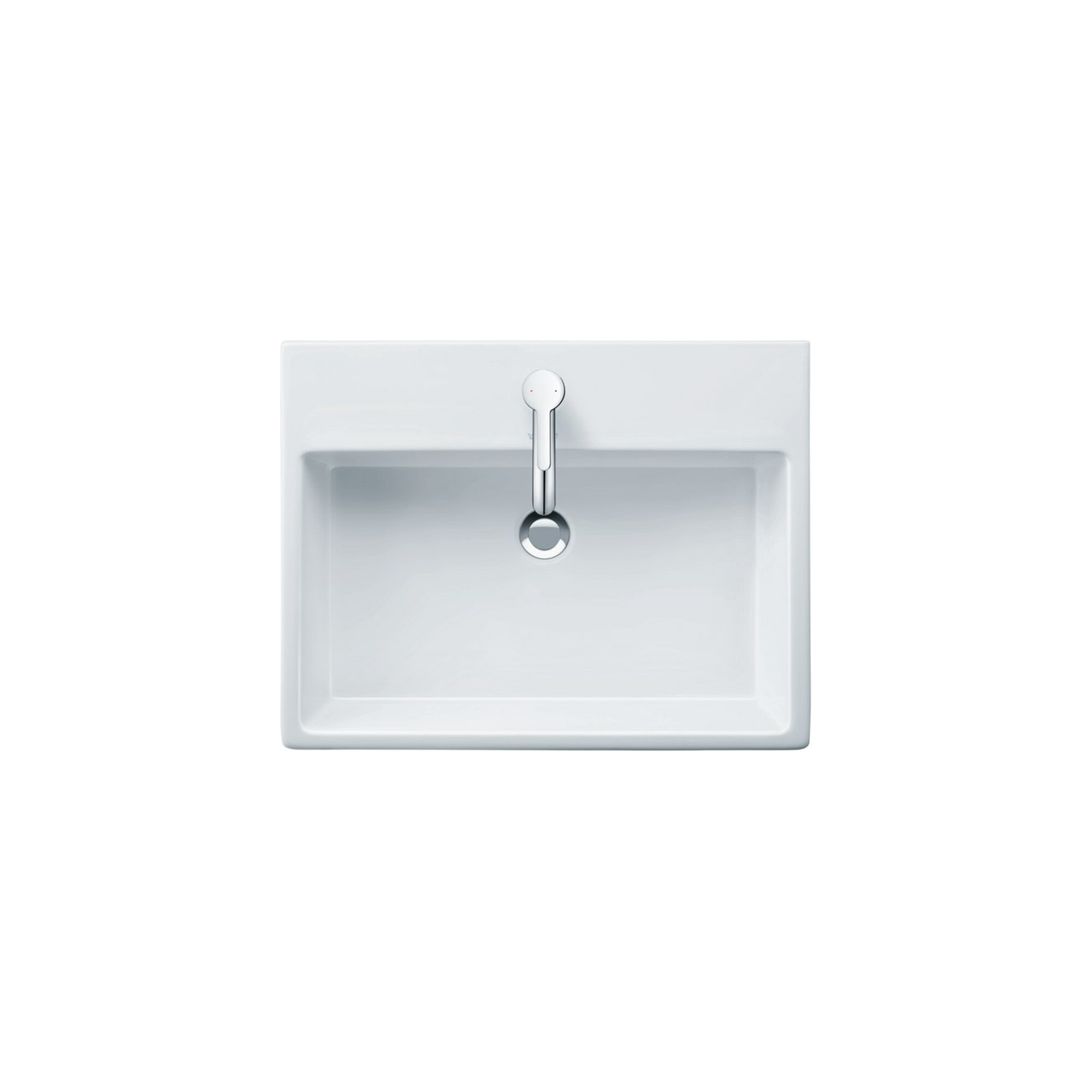 Duravit Möbelwaschtisch geschliffen Vero Air 60x47, we, m HL, o ÜL, mit Hahnlochbank
