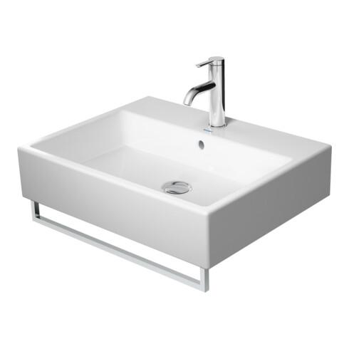 Duravit Möbelwaschtisch geschliffen Vero Air 60x47cm, we, o. HL, ÜL, mit Hahnlochbank