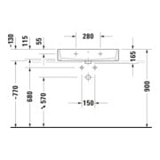Duravit Möbelwaschtisch geschliffen Vero Air 70x47cm, we, m HL, ÜL, Hahnlochbank-5