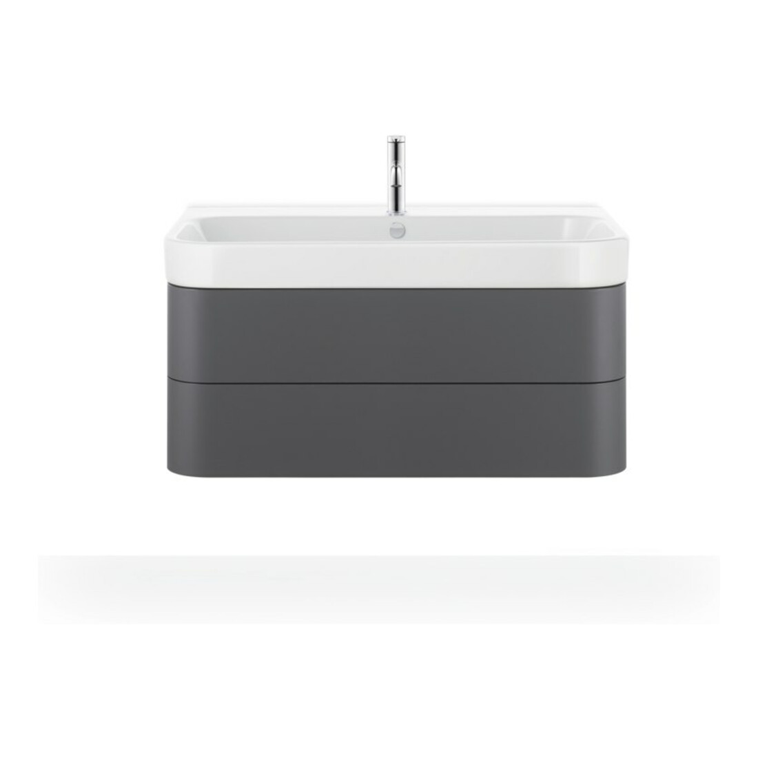 Duravit Möbelwaschtisch Happy D.2 100x50,5cm, we, m HL, ÜL, Hahnlochbank