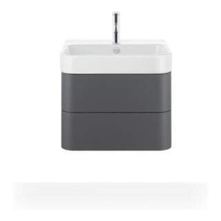 Duravit Möbelwaschtisch Happy D.2 60x50,5cm, we, m HL, ÜL, Hahnlochbank