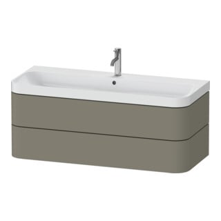 Duravit Möbelwaschtisch Happy D.2 Plus 117,5x49cm, 2 La, 1 HL, steingrau s-matt