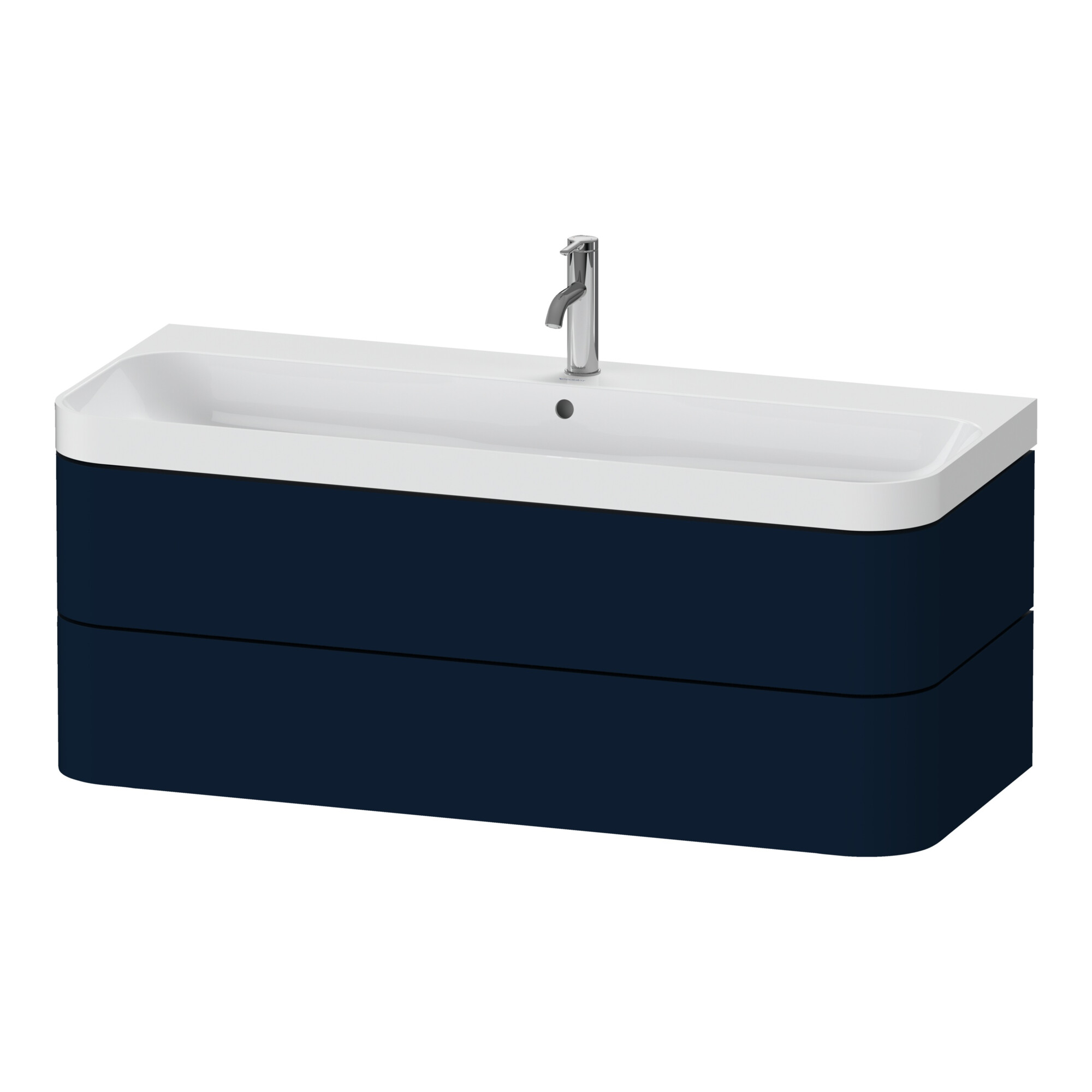 Duravit Möbelwaschtisch Happy D.2 Plus 117,5x49cm, 2 Schubk., 1 HL, blau s-matt