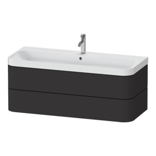 Duravit Möbelwaschtisch Happy D.2 Plus 117,5x49cm, 2 Schubk., 1 HL, graph matt