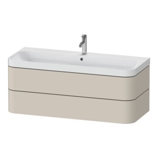 Duravit Möbelwaschtisch Happy D.2 Plus 117,5x49cm, 2 Schubk., 1 HL, Tau matt