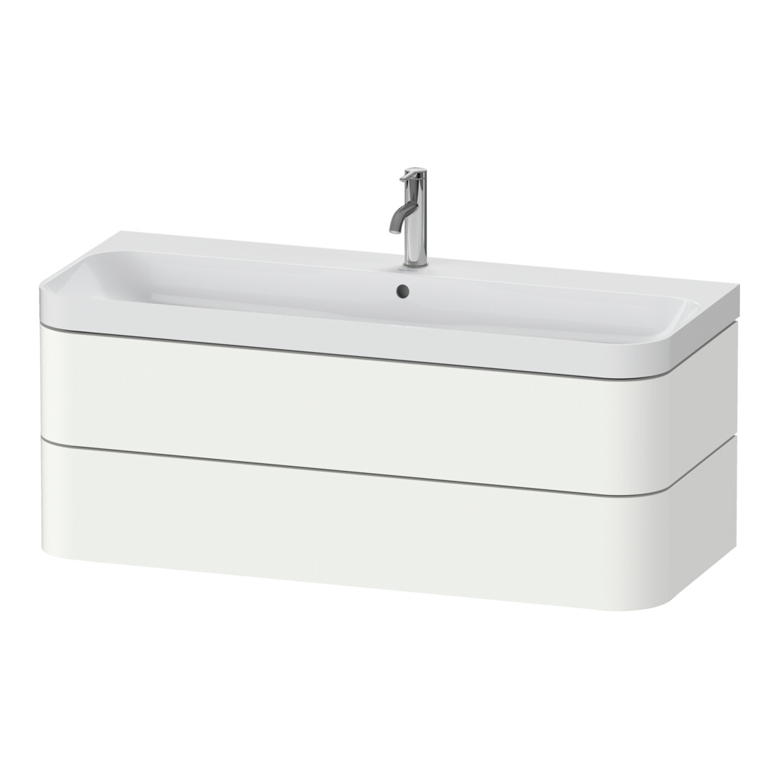 Duravit Möbelwaschtisch Happy D.2 Plus 117,5x49cm, 2 Schubk., 1 HL, we s-matt