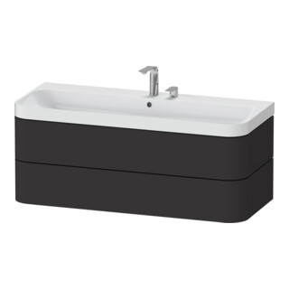 Duravit Möbelwaschtisch Happy D.2 Plus 117,5x49cm, 2 Schubk., 2 HL, graph matt