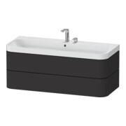Duravit Möbelwaschtisch Happy D.2 Plus 117,5x49cm, 2 Schubk., 2 HL, graph matt