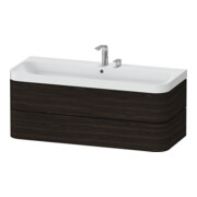 Duravit Möbelwaschtisch Happy D.2 Plus 117,5x49cm, 2 Schubk., 2 HL, Nussb geb.