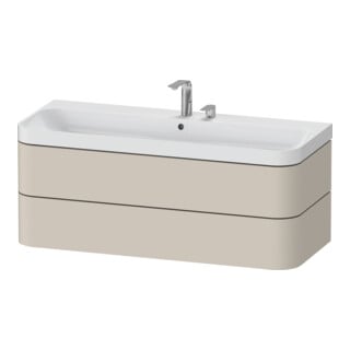 Duravit Möbelwaschtisch Happy D.2 Plus 117,5x49cm, 2 Schubk., 2 HL, Tau matt