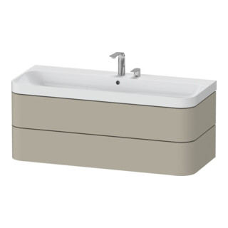Duravit Möbelwaschtisch Happy D.2 Plus 117,5x49cm, 2 Schubk., 2 HL, Tau s-matt