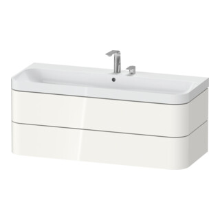 Duravit Möbelwaschtisch Happy D.2 Plus 117,5x49cm, 2 Schubk., 2 HL, we hgl