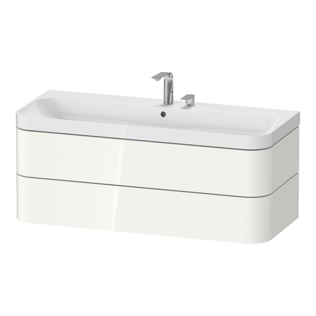 Duravit Möbelwaschtisch Happy D.2 Plus 117,5x49cm, 2 Schubk., 2 HL, we hgl