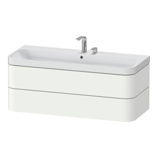 Duravit Möbelwaschtisch Happy D.2 Plus 117,5x49cm, 2 Schubk., 2 HL, we matt