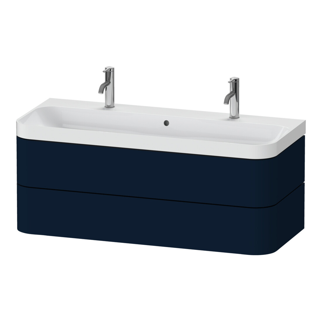 Duravit Möbelwaschtisch Happy D.2 Plus 117,5x49cm, 2 Schubk., blau seidenmatt