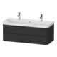 Duravit Möbelwaschtisch Happy D.2 Plus 117,5x49cm, 2 Schubk., graphit supermatt-1