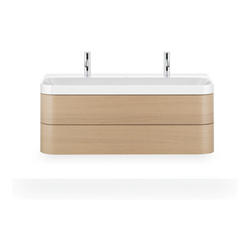 Duravit Möbelwaschtisch Happy D.2 Plus 117,5x49cm, 2 Schubk., mediterrane Eiche