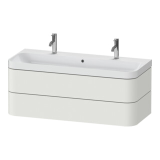 Duravit Möbelwaschtisch Happy D.2 Plus 117,5x49cm, 2 Schubk., Nord we s-matt