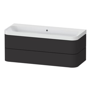 Duravit Möbelwaschtisch Happy D.2 Plus 117,5x49cm, 2 Schubk., o. HL, graph matt