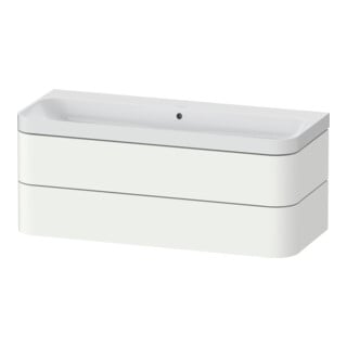 Duravit Möbelwaschtisch Happy D.2 Plus 117,5x49cm, 2 Schubk., o. HL, we matt