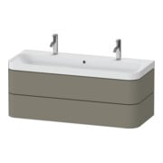 Duravit Möbelwaschtisch Happy D.2 Plus 117,5x49cm, 2 Schubk., steingrau s-matt