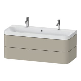 Duravit Möbelwaschtisch Happy D.2 Plus 117,5x49cm, 2 Schubk., taupe seidenmatt