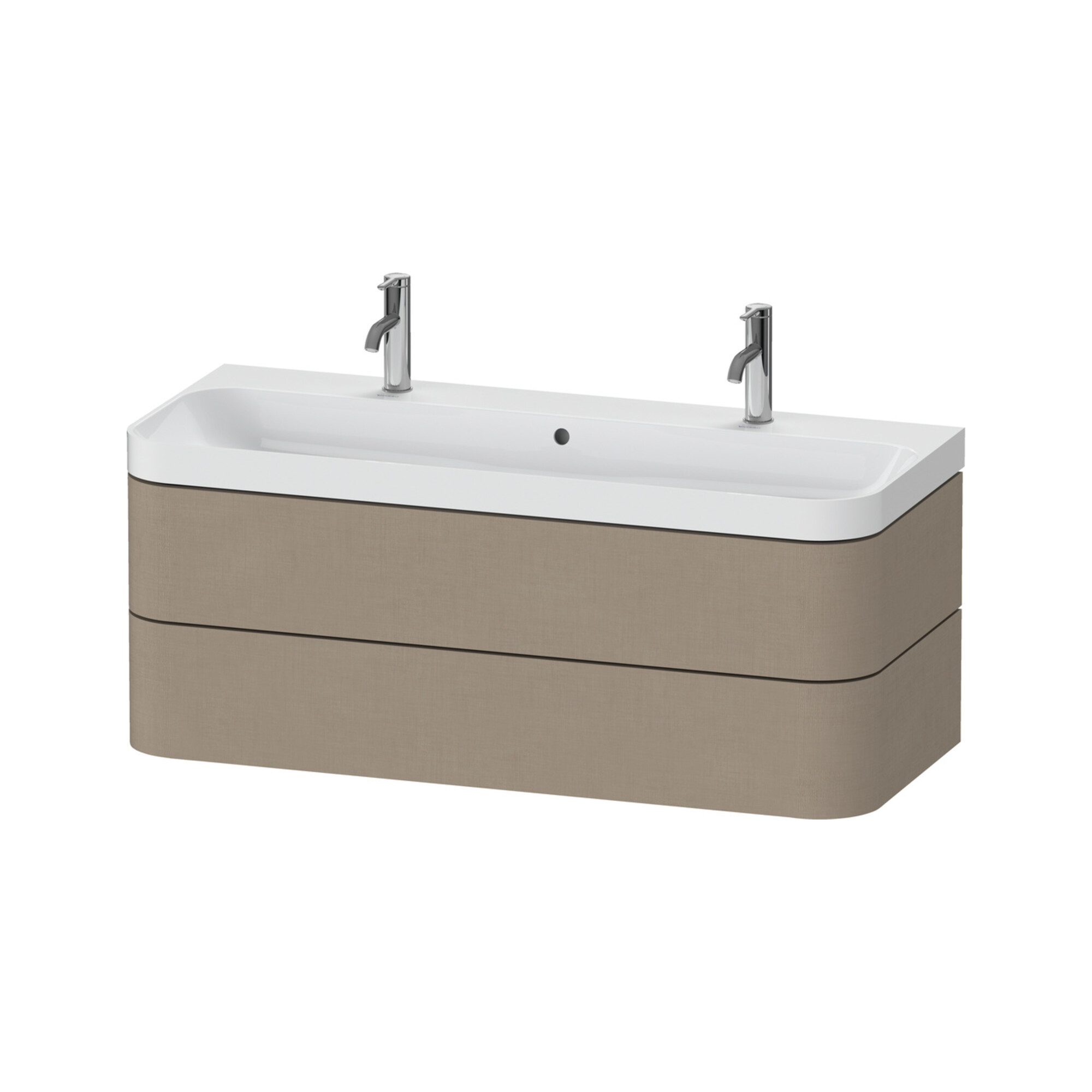 Duravit Möbelwaschtisch Happy D.2 Plus 117,5x49cm, 2 Schubkästen, leinen