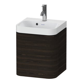 Duravit Möbelwaschtisch Happy D.2 Plus 40x36cm, 1 T, An li, m HL, Nussb geb.