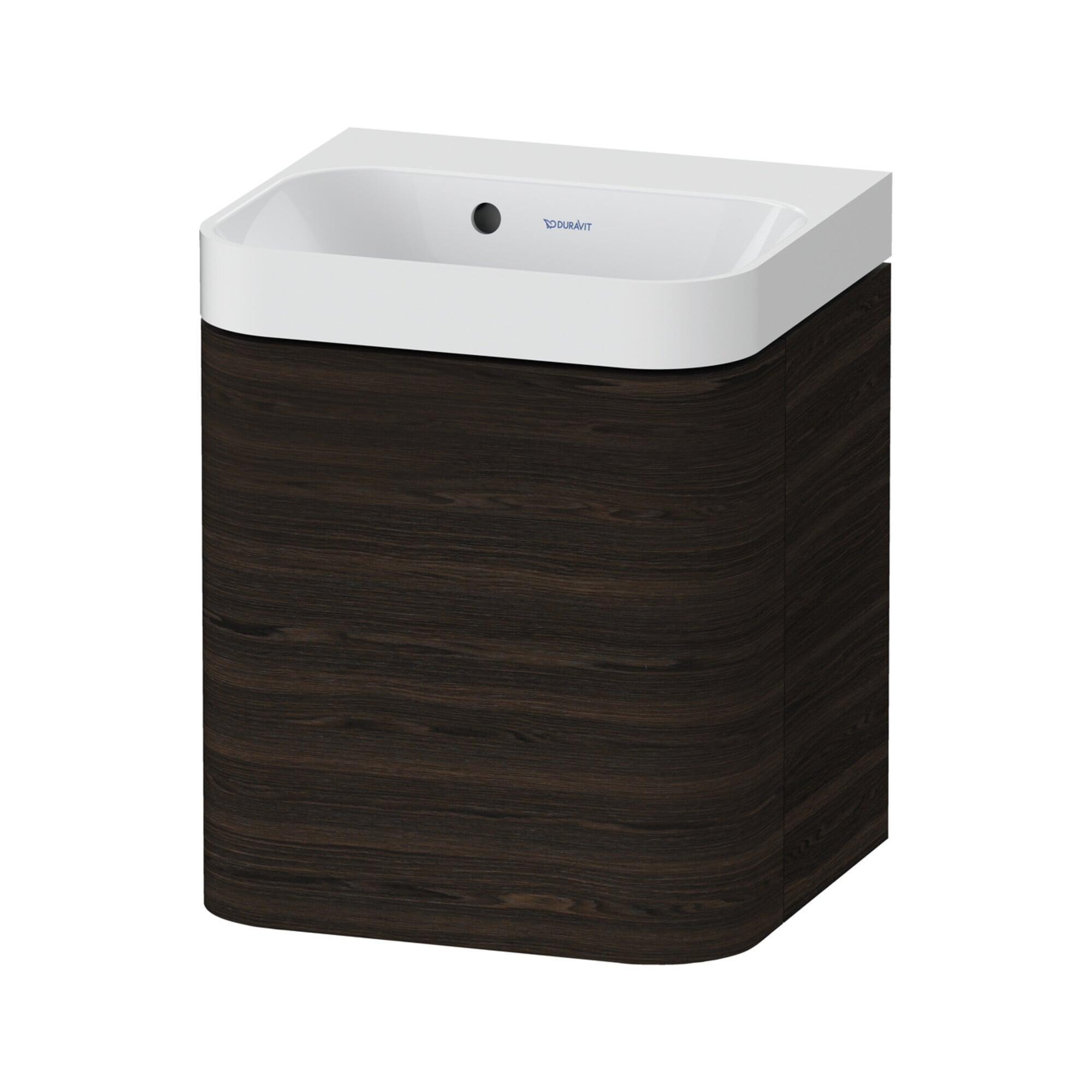 Duravit Möbelwaschtisch Happy D.2 Plus 40x36cm, 1 T, An li, o. HL, Nussb geb.