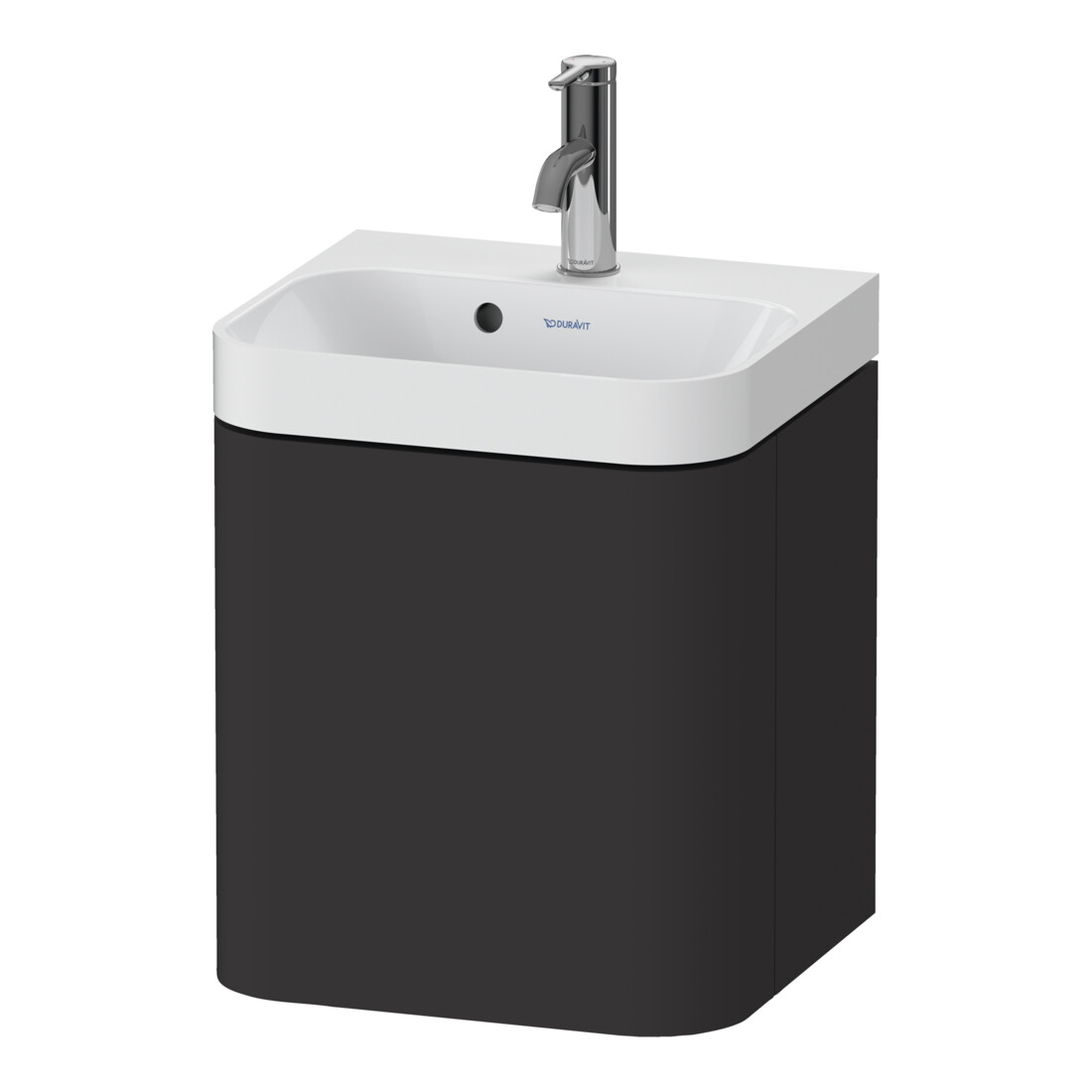 Duravit Möbelwaschtisch Happy D.2 Plus 40x36cm, 1 T, An re, m HL, graph matt