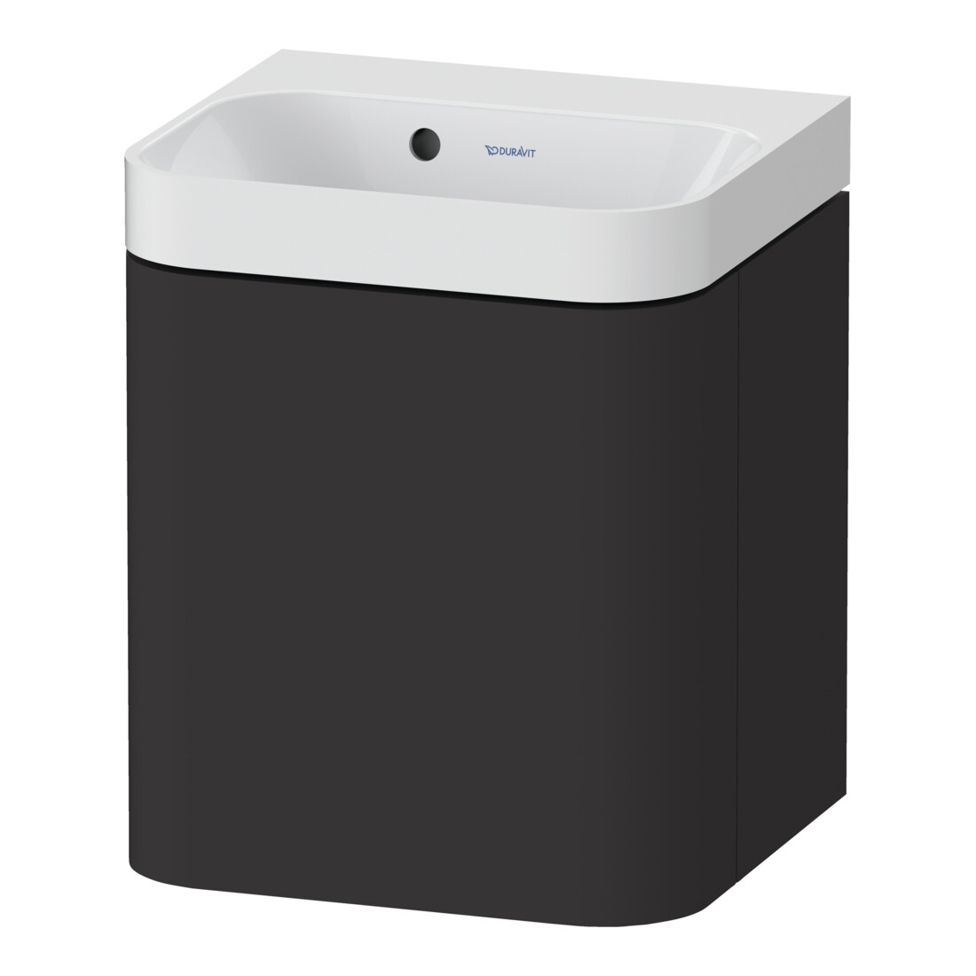 Duravit Möbelwaschtisch Happy D.2 Plus 40x36cm, 1 T, An re, o. HL, graph matt