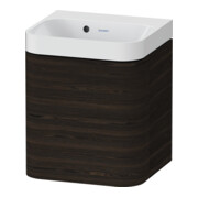 Duravit Möbelwaschtisch Happy D.2 Plus 40x36cm, 1 T, An re, o. HL, Nussb geb.