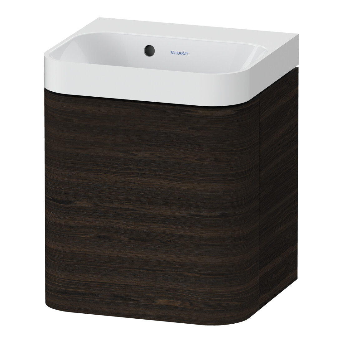 Duravit Möbelwaschtisch Happy D.2 Plus 40x36cm, 1 T, An re, o. HL, Nussb geb.