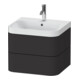 Duravit Möbelwaschtisch Happy D.2 Plus 57,5x49cm, 1 HL, graph matt, 2 Schubk.-1
