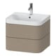 Duravit Möbelwaschtisch Happy D.2 Plus 57,5x49cm, 1 HL, leinen, 2 Schubkästen-1