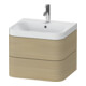 Duravit Möbelwaschtisch Happy D.2 Plus 57,5x49cm, 1 HL, Medit. Ei, 2 Schubk.-1