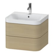 Duravit Möbelwaschtisch Happy D.2 Plus 57,5x49cm, 1 HL, Medit. Ei, 2 Schubk.