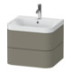 Duravit Möbelwaschtisch Happy D.2 Plus 57,5x49cm, 1 HL, st-g s-matt, 2 Schubk.-1