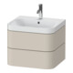 Duravit Möbelwaschtisch Happy D.2 Plus 57,5x49cm, 1 HL, Tau matt, 2 Schubkästen-1