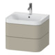 Duravit Möbelwaschtisch Happy D.2 Plus 57,5x49cm, 1 HL, Tau s-matt, 2 Schubk.-1