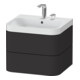 Duravit Möbelwaschtisch Happy D.2 Plus 57,5x49cm, 2 HL, graph matt, 2 Schubk.-1