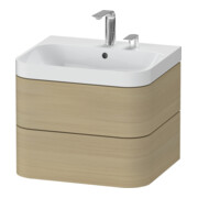 Duravit Möbelwaschtisch Happy D.2 Plus 57,5x49cm, 2 HL, Medit. Ei, 2 Schubk.