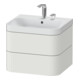 Duravit Möbelwaschtisch Happy D.2 Plus 57,5x49cm, 2 HL, No we s-matt, 2 Schubk.-1