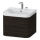 Duravit Möbelwaschtisch Happy D.2 Plus 57,5x49cm, 2 HL, Nussb geb., 2 Schubk.-1