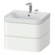 Duravit Möbelwaschtisch Happy D.2 Plus 57,5x49cm, 2 HL, we s-matt, 2 Schubk.-1