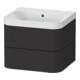 Duravit Möbelwaschtisch Happy D.2 Plus 57,5x49cm, o. HL, graph matt, 2 Schubk.-1