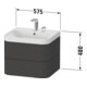 Duravit Möbelwaschtisch Happy D.2 Plus 57,5x49cm, o. HL, graph matt, 2 Schubk.